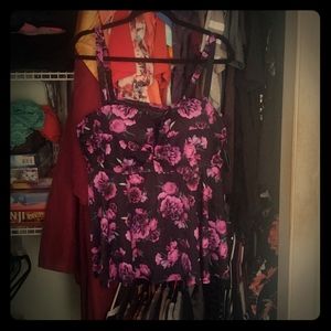Torrid floral bathing suit top